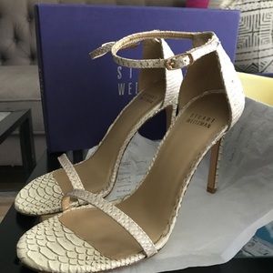 Brand New Stuart Weitzman NudistSong Ivory Python